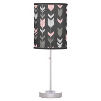 Pink and Black Fletching Arrow Lamp