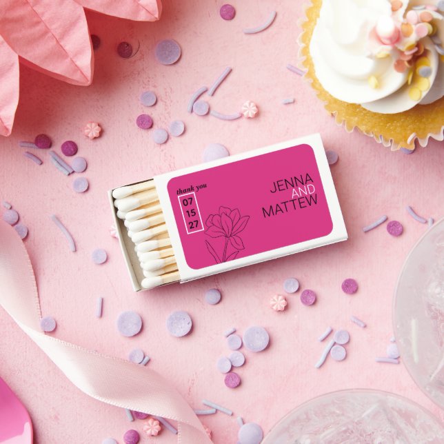 Pink and Black Floral Matchboxes (Insitu)