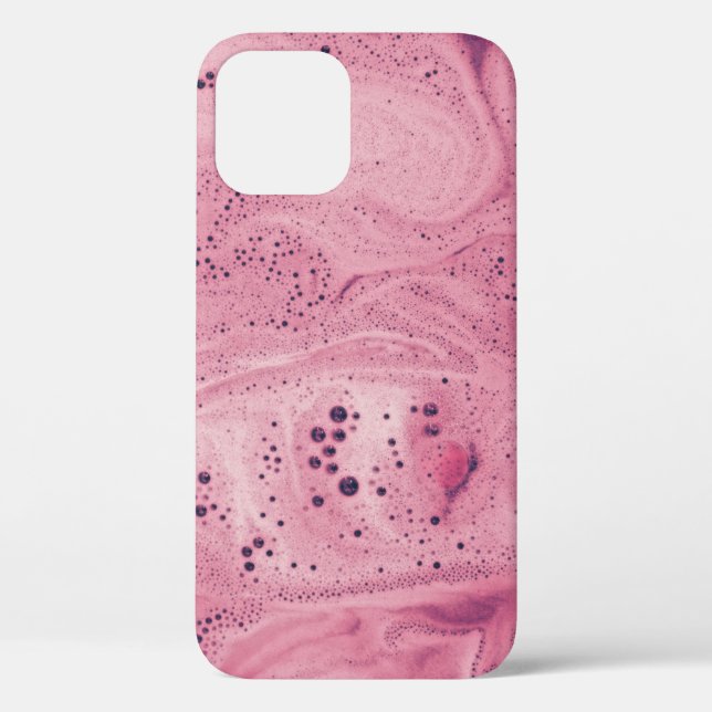 Pink and black floral textile Case-Mate iPhone case (Back)