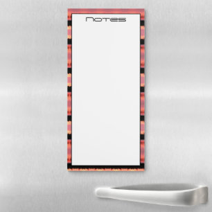 Pink And Black Fridge Notes Magnetic Notepad
