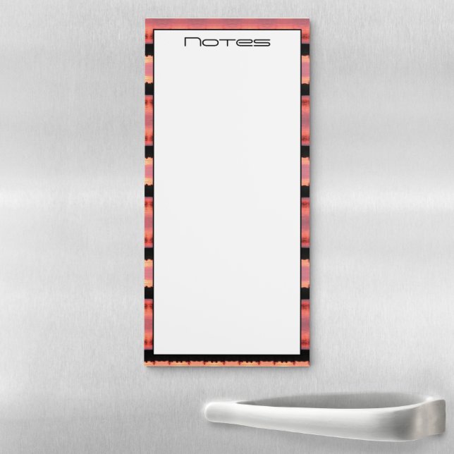 Pink And Black Fridge Notes Magnetic Notepad (In Situ)
