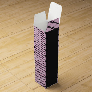 Pink and black Geometric Pattern Wine Box