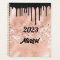 Pink and Black Glitter Drips Planner 2023