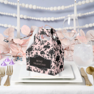 Pink and Black Goth Skulls and Roses  Favor Boxes