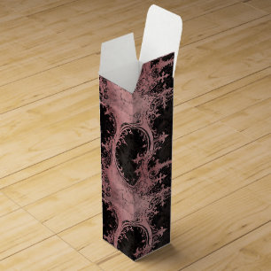 Pink and Black Gothic Grunge Wine Box