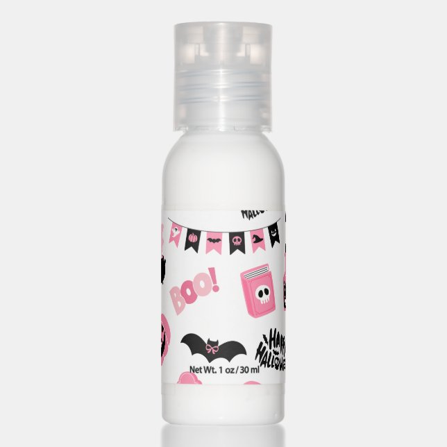 Pink and Black Halloween Hand Lotion (Front)
