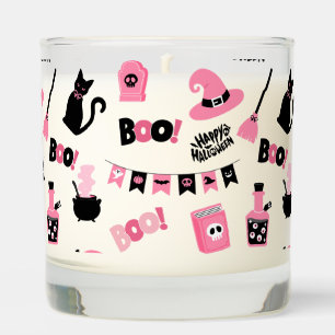 Pink and Black Halloween Scented Candle