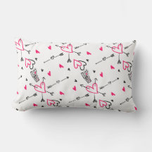 Pink And Black Hearts Love Arrows Wedding