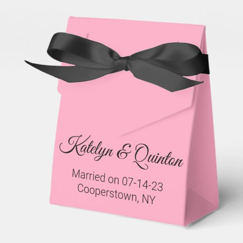 Pink and Black in Elegance  Favor Boxes