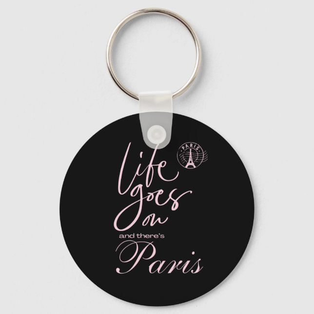 Pink and black keychain (Front)