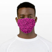Pink and Black Leopard Print Adult Cloth Face Mask (Worn)
