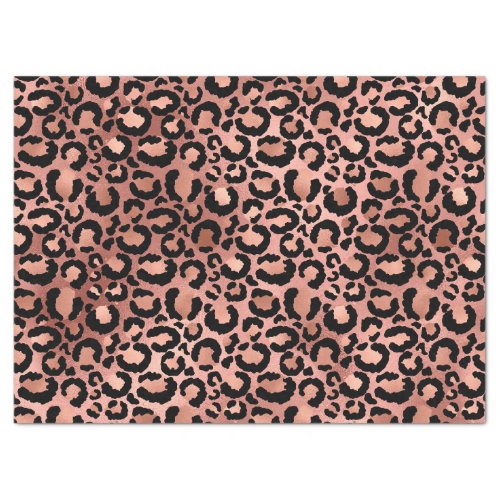 Pink and Black Leopard Print Decoupage Tissue Paper