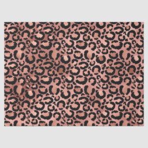 Pink and Black Leopard Print Decoupage Tissue Paper