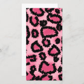 Pink and Black Leopard Print Pattern. (Front/Back)