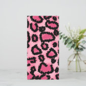 Pink and Black Leopard Print Pattern. (Standing Front)