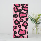 Pink and Black Leopard Print Pattern. (Standing Front)