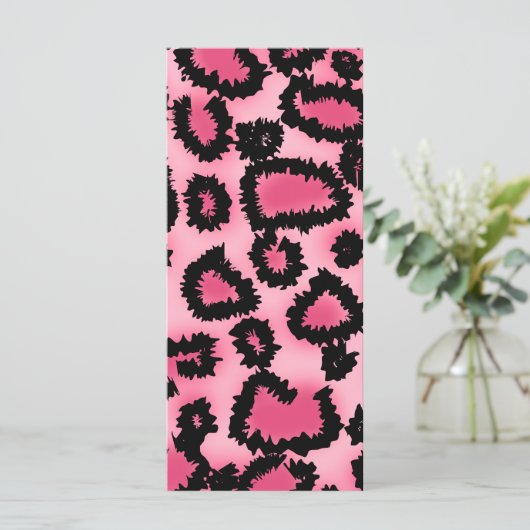 Pink and Black Leopard Print Pattern. (Standing Front)