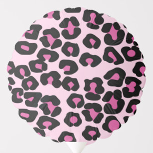 Pink and Black Leopard Print Pattern  Balloon