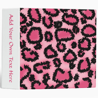 Pink Leopard 3 Ring Binders | Zazzle