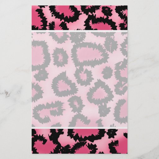 Pink and Black Leopard Print Pattern. Flyer | Zazzle