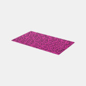 Pink and Black Leopard Print Rug (Angled)