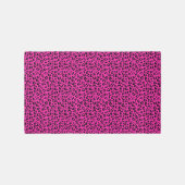 Pink and Black Leopard Print Rug (Front)