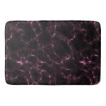 Pink and Black Marble abstract Bath Mat