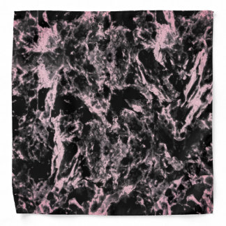 Pink and Black Marble  Bandana