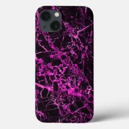 Pink and Black Marble, (Battery Charging) iPhone 13 Case