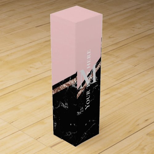 pink and black marble texture celebrations   wine box