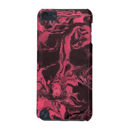 Pink and black Marble texture Liquid paint art iPod Touch 5G Case