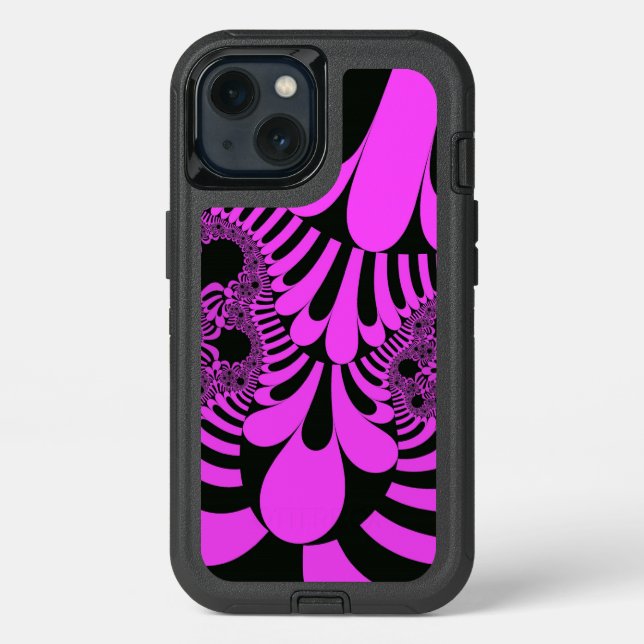 Pink and Black Mod Otterbox iPhone Case (Back)