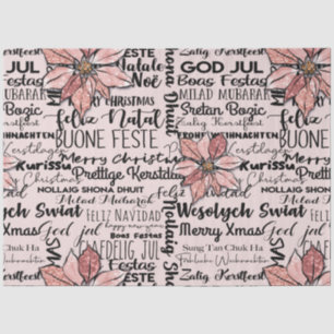 Pink and Black Modern and Festive Christmas Tissue Paper