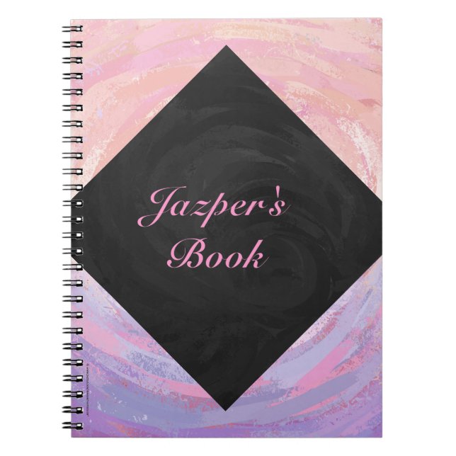 Pink and Black Monogram Notebook (Front)