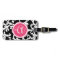 Pink and Black Monogrammed Damask Print