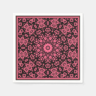 Pink and black ornament shawl patchwork shawl napkins