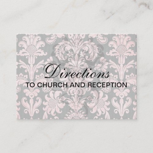 pink and black ornate fleur chic damask business card templates
