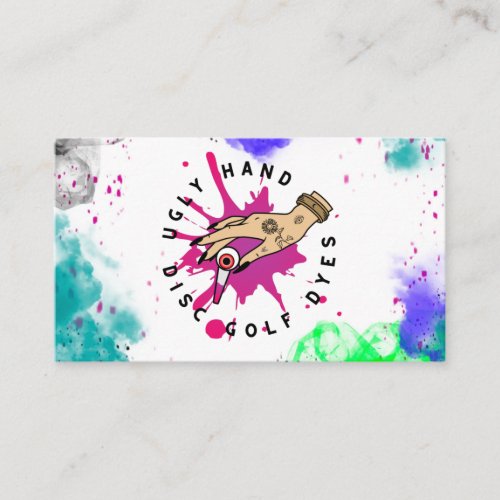 Pink and Black Paint Business Business Card