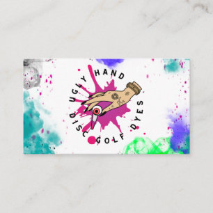 Pink and Black Paint Business Card