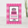 Pink and Black Party Cake Card