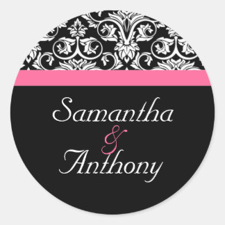Pink and Black Passion Matching Envelope Seal