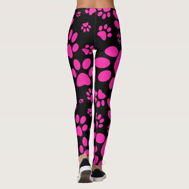 black and hot pink leggings