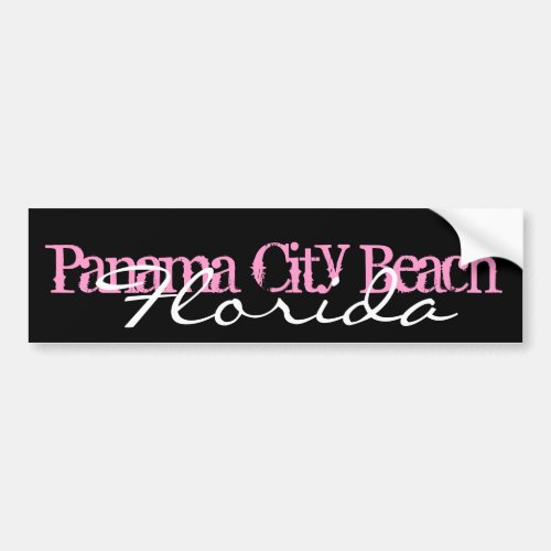 Pink and Black PCB Panama City Beach Florida Bumper Sticker