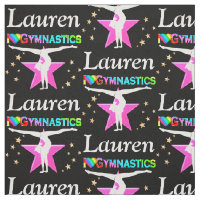 PINK AND BLACK PERSONALIZED GYMNASTICS FABRIC