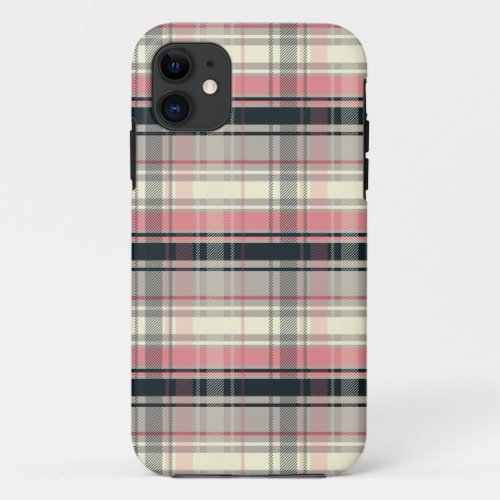 Pink and Black Plaid Stylish iPhone  iPad case