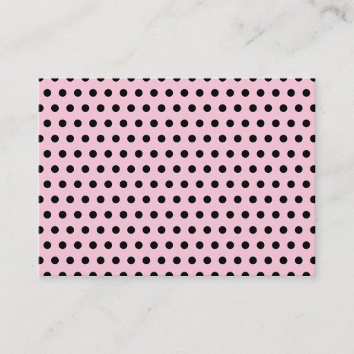 Customizable Pink and Black Polka Dot Pattern. Spotty. Business Card Template