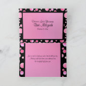 Pink and Black Polka Dot Thank You Card with Photo (Inside)