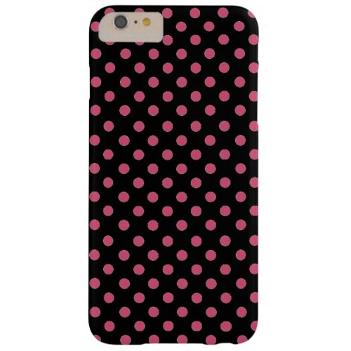 pink and black polka_dots barely there iPhone 6 plus case