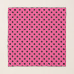 Pink and Black Polka Dots Scarf<br><div class="desc">Pink Background and Black dots,  pink Polka Dots Textile Surface Pattern design</div>