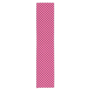 Pink and Black Polka Dots Short Table Runner